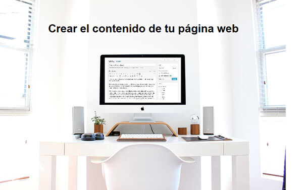 Crear el contenido de tu página web Crear el contenido de tu página web