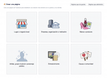 Crear página de facebook Crear página de facebook